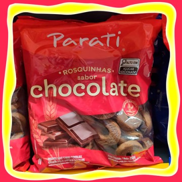 Bolacha Rosquinhas Sabor Chocolate Parati